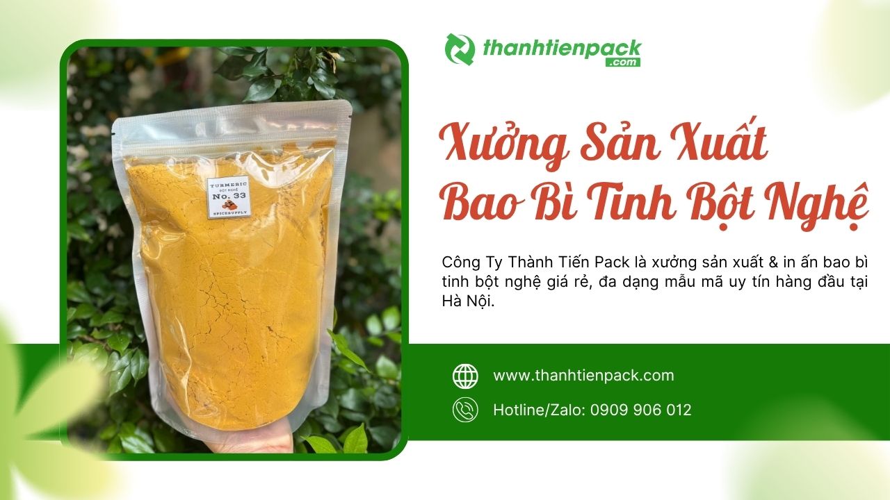 Xưởng bao bì tinh bột nghệ 