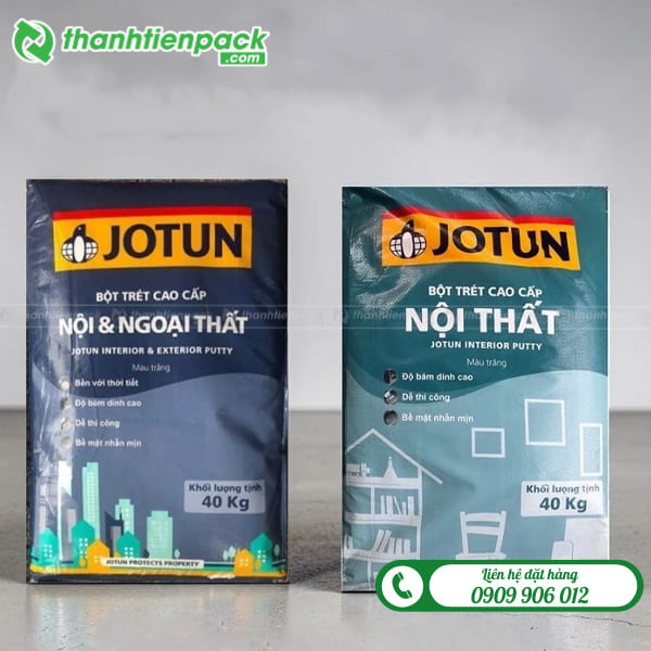 In bao b&igrave; đựng bột tr&eacute;t tường