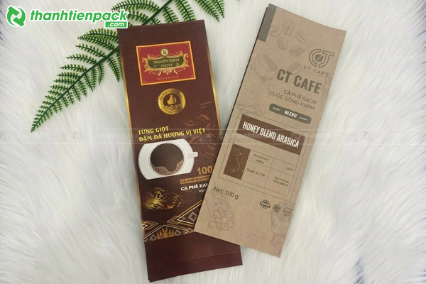 In t&uacute;i 4 cạnh đựng c&agrave; ph&ecirc; chất lượng