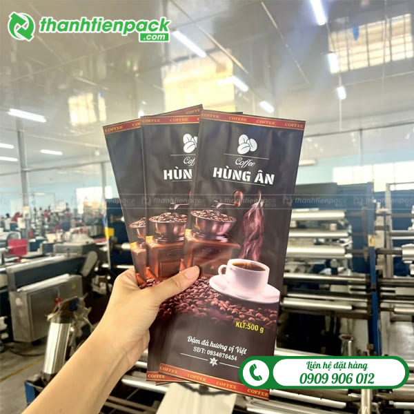 T&uacute;i 4 cạnh đựng cafe 500g