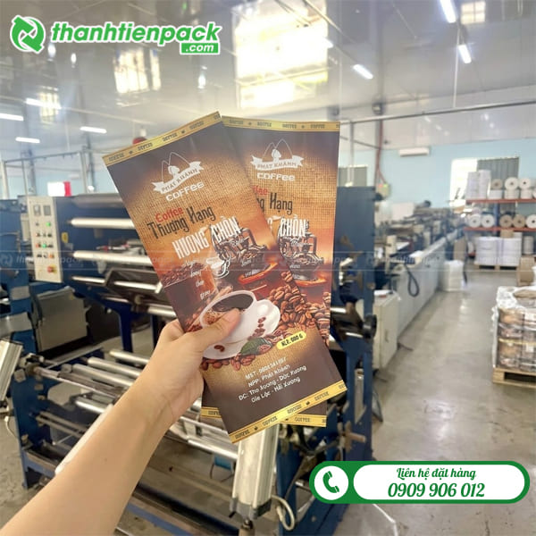 T&uacute;i đứng 4 cạnh đựng cafe
