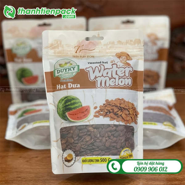 T&uacute;i zip c&oacute; cửa sổ đựng hạt dưa