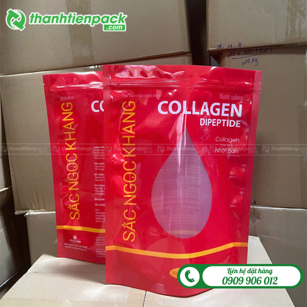 T&uacute;i zip đỏ đựng mỹ phẩm