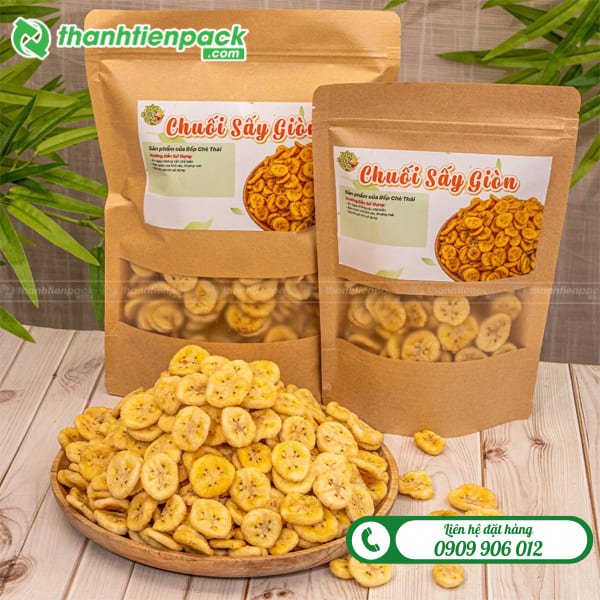 T&uacute;i zip đựng chuối sấy
