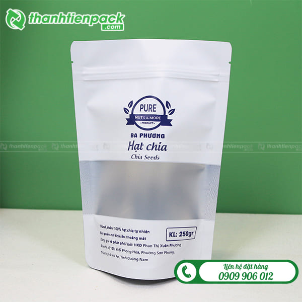 T&uacute;i zip sữa đựng hạt chia