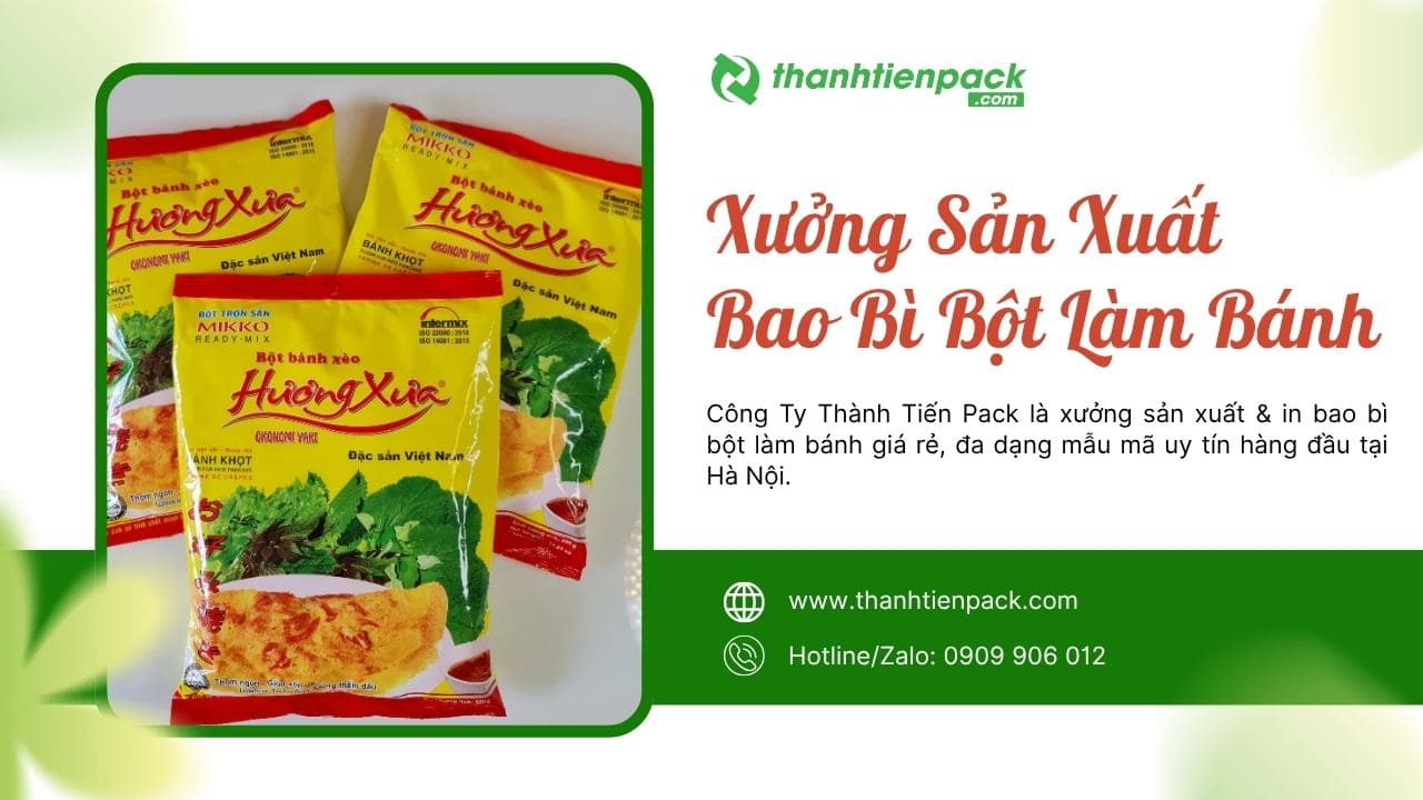 Xưởng bao b&igrave; bột l&agrave;m b&aacute;nh