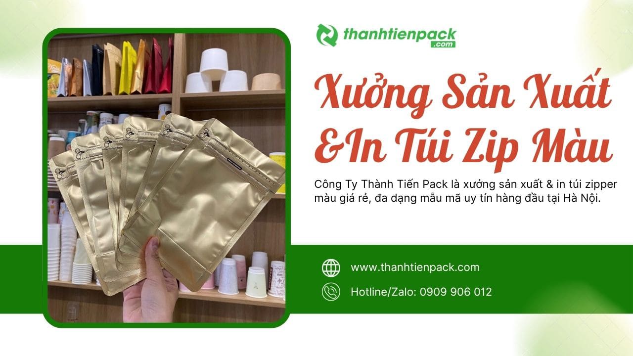 Xưởng t&uacute;i zip m&agrave;u h&agrave; nội