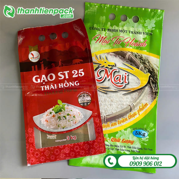 Bao b&igrave; đựng gạo ST25 đẹp