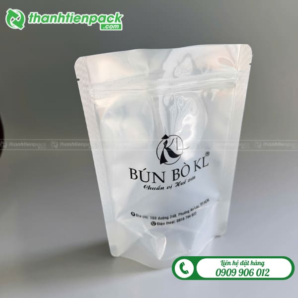 T&uacute;i zip 1 mặt bạc đựng b&uacute;n b&ograve;