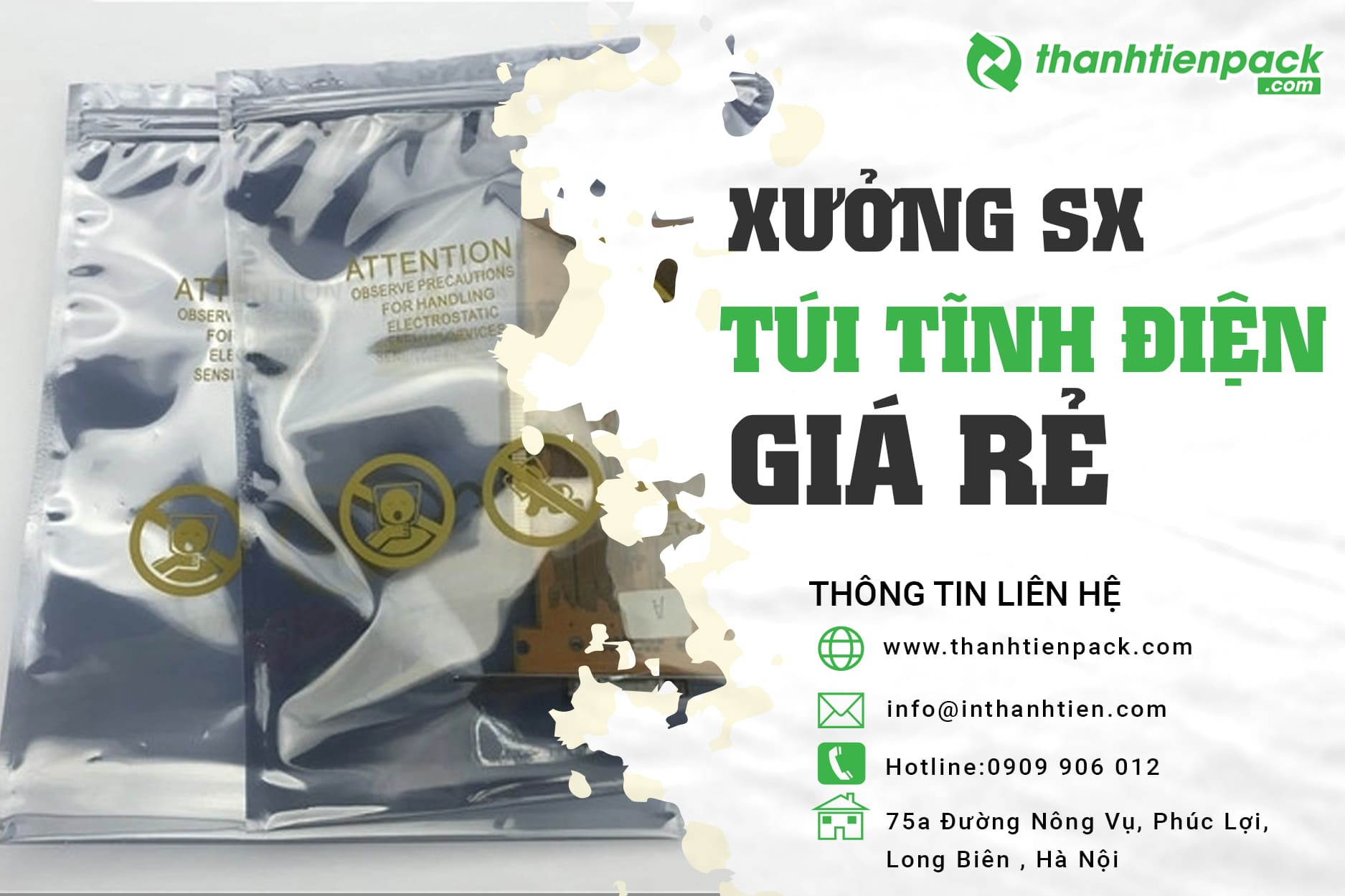 Túi chống tĩnh điện là gì? Phân loại, ứng dụng túi tĩnh điện