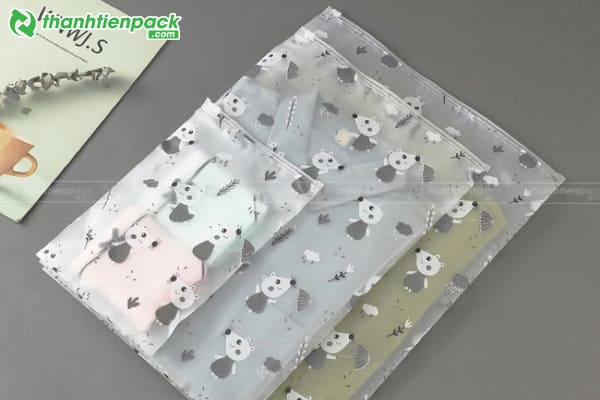Túi zipper khóa kéo in họa tiết