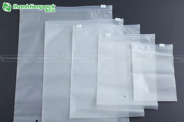 Kích cỡ túi zip khóa kéo
