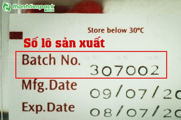 Số lô sản xuất trên bao bì