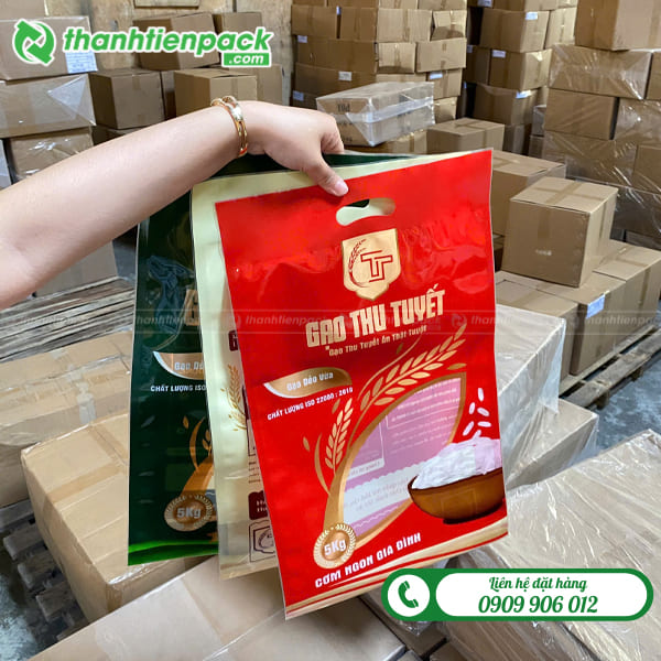 Bao bì gạo in logo doanh nghiệp
