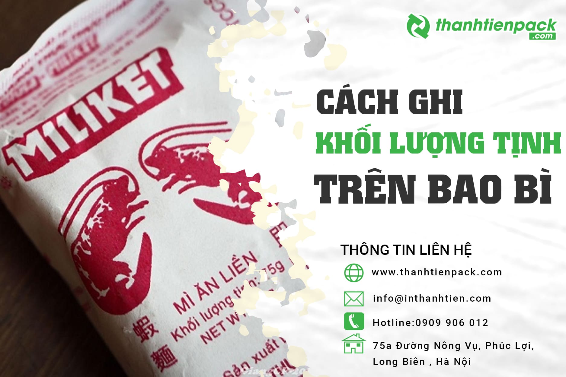 Cách ghi khối lượng tịnh trên bao bì sản phẩm phù hợp