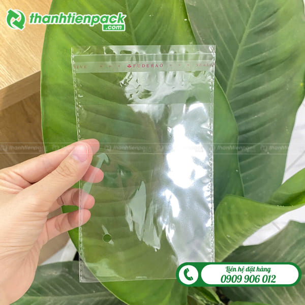 Túi OPP bóng kính dán miệng
