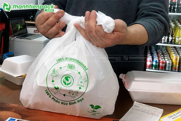 Túi tự hủy sinh học in logo