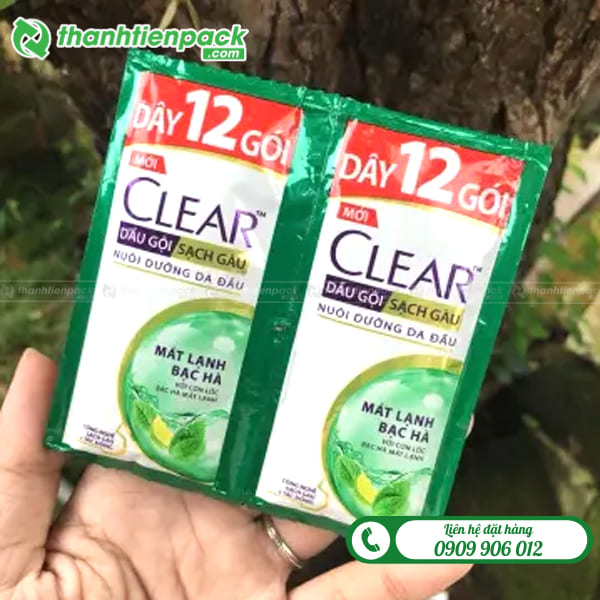 Bao bì dầu gội clear