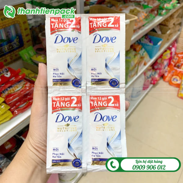 Bao bì dầu gội dove