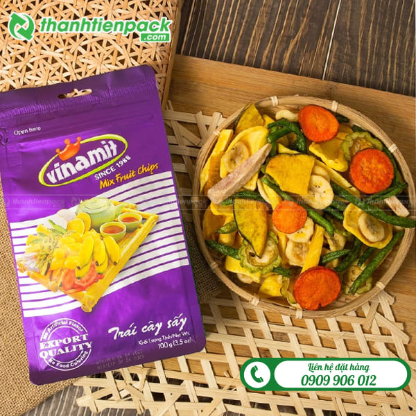 Bao bì trái cây sấy đủ loại