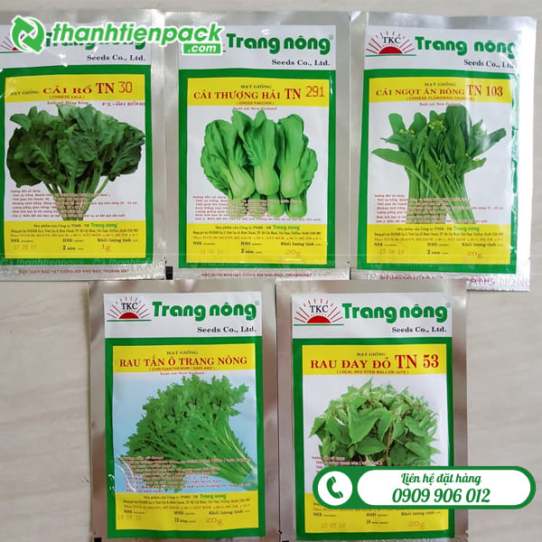 Mẫu bao bì hạt giống giá sỉ