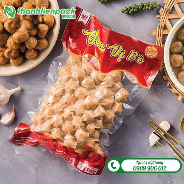 Túi đựng bò viên hút chân không