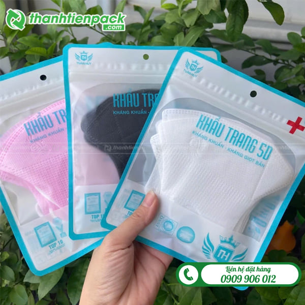 Túi đựng khẩu trang có khóa zip