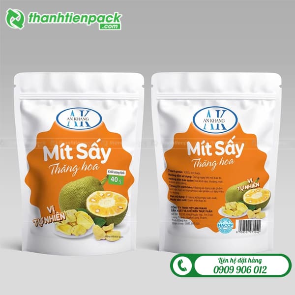 Túi ép 3 biên đựng mít sấy khô