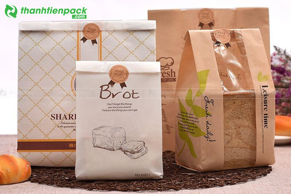 Túi giấy đáy đứng đựng bánh mì