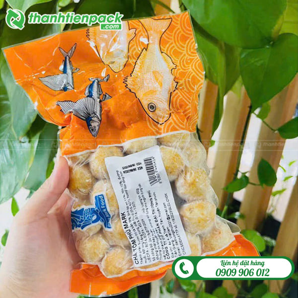Túi hút chân không đựng tôm viên
