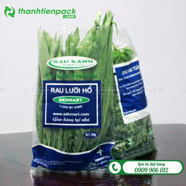 T&uacute;i pp đựng rau in logo thương hiệu