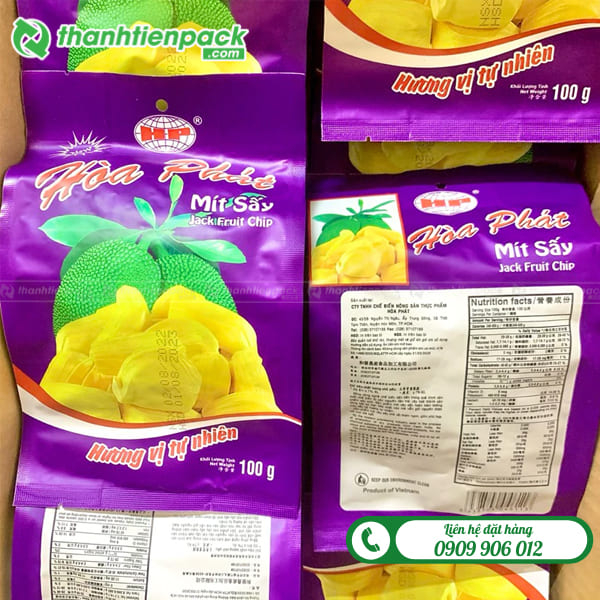 Túi zip 8 cạnh đựng mít sấy