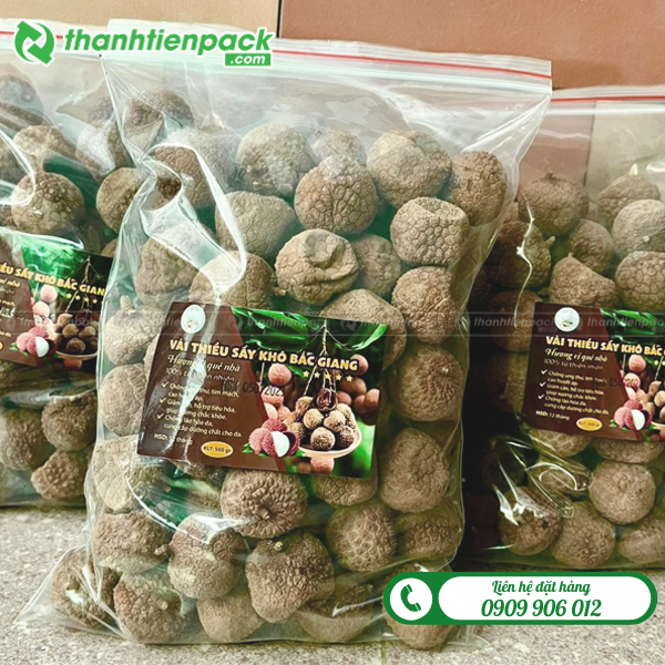 Túi zip chỉ đỏ đựng vải sấy khô