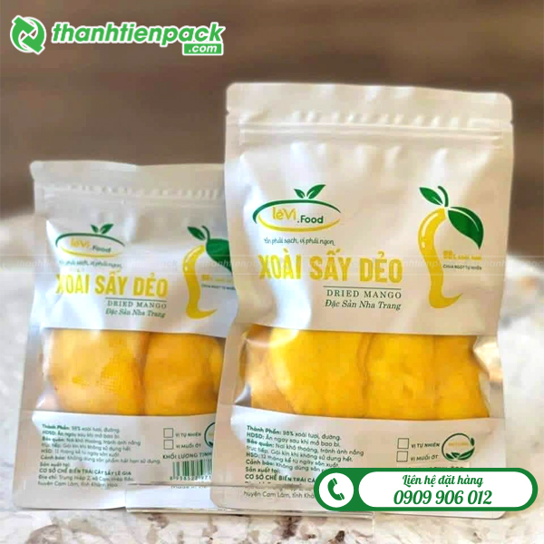 Túi zip có cửa sổ đựng xoài sấy dẻo