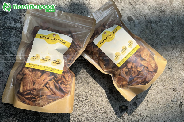 Túi zip giấy 1 mặt trong suốt đựng thực phẩm 