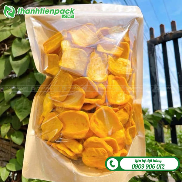 Túi zip giấy 1 mặt trong đựng mít sấy