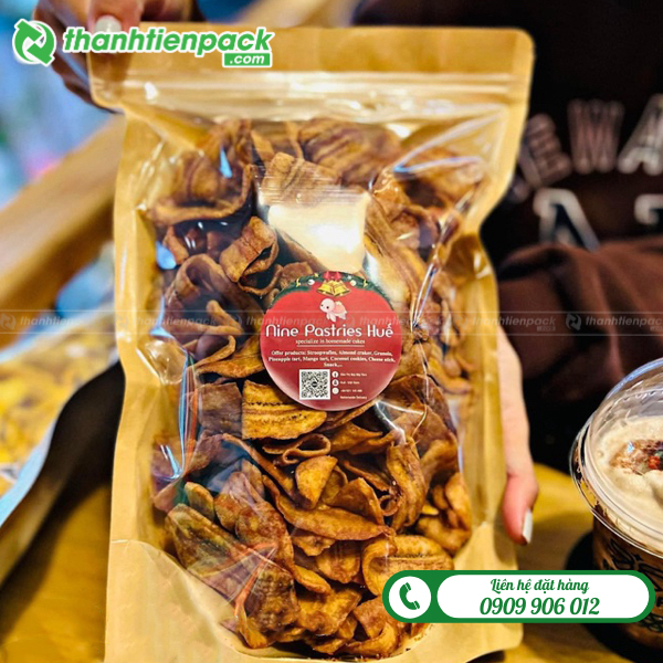 Túi zip giấy đựng chuối sấy