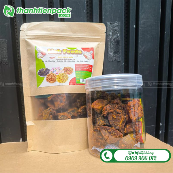 Túi zip giấy đựng khô bò