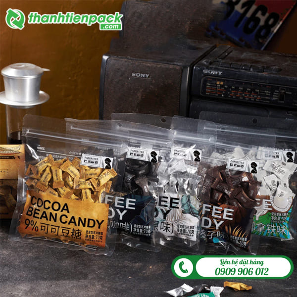 Túi zip trong đựng bánh kẹo