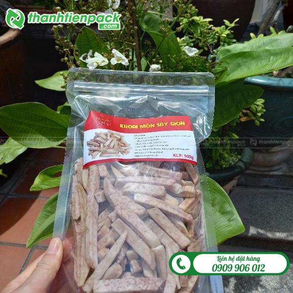 Túi zip trong đựng khoai môn