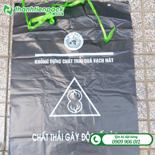 Bao đựng rác thải y tế màu đen