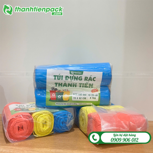 Túi rác cuộn 3 màu