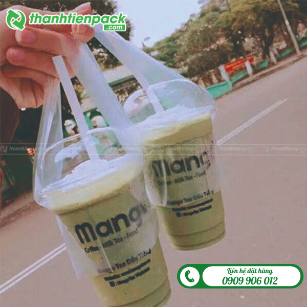 Túi chữ t đựng ly trà sữa