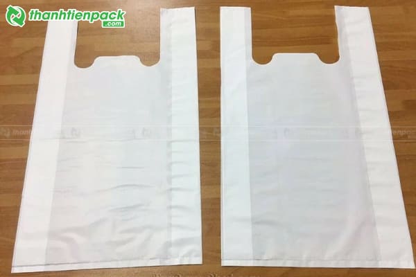 Túi xốp 2 quai trắng sữa