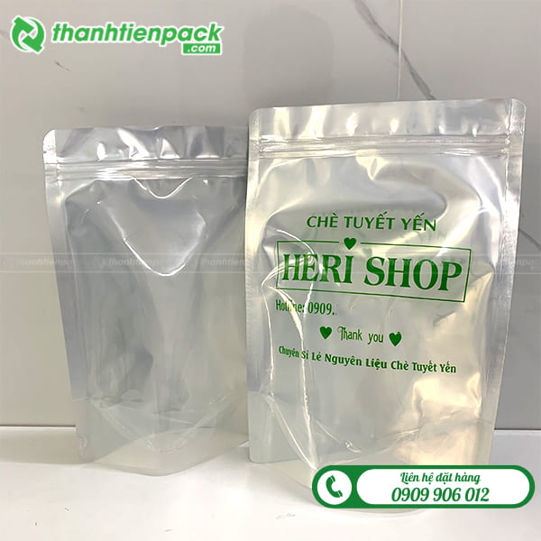 Túi zip đáy đứng đựng chè