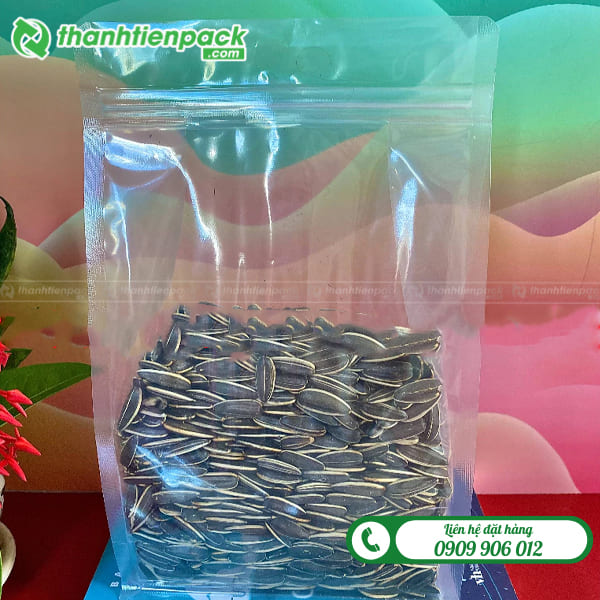Túi zip 8 cạnh trong suốt
