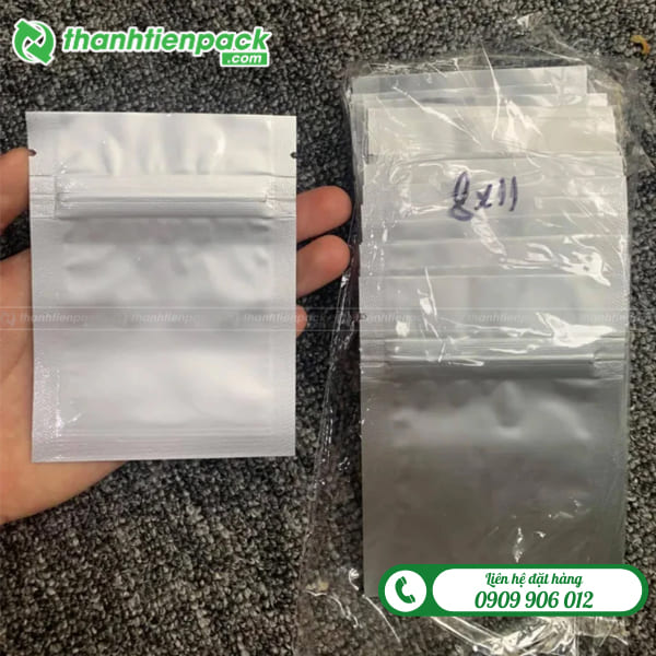 Túi zip bạc nhỏ