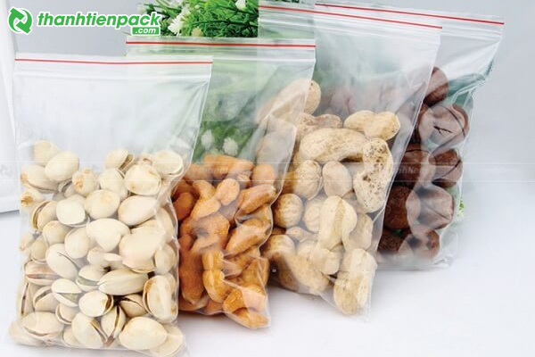 Túi zip chỉ đỏ đựng thực phẩm