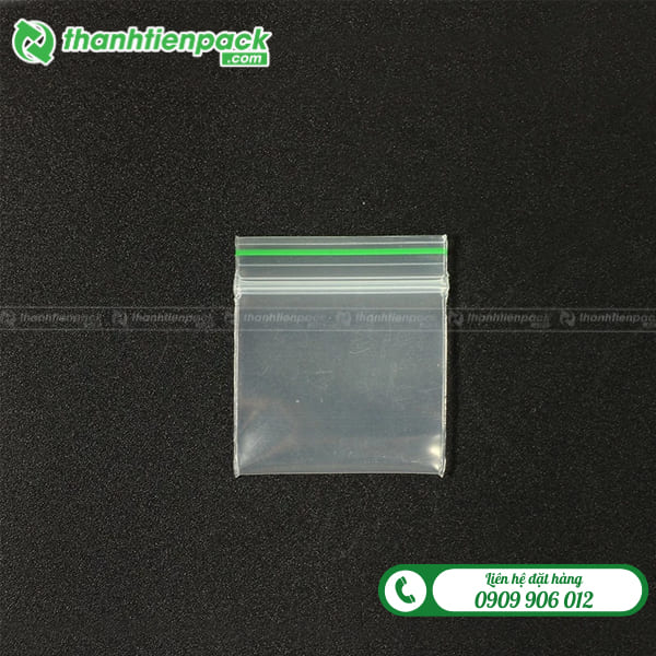 Túi zip chỉ xanh nhỏ