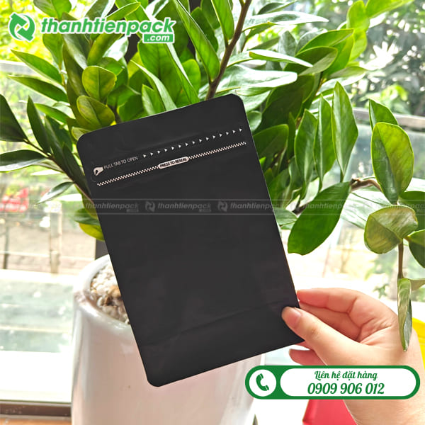 Túi zip đen 8 cạnh